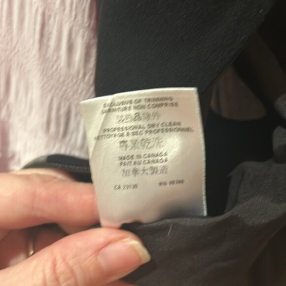 JUDITH & Charles wool blend sleeveless Color block sheath dress 6 made in Canada - Picture 10 of 11